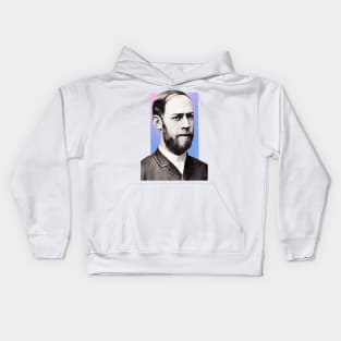 German Physicist Heinrich Hertz illustration Kids Hoodie